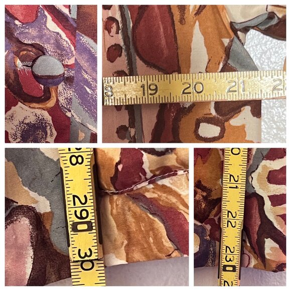 VTG Barrie Stephens 8 Women Abstract Floral Blazer Jacket Multicolor Rayon Lined - Picture 4 of 16